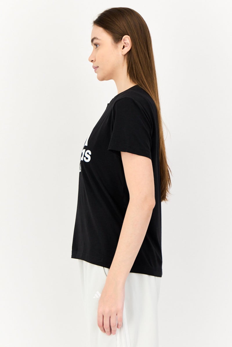 Adidas Women Sportswear Fit Delhi Outdoor T-Shirts, Black  - Image 4