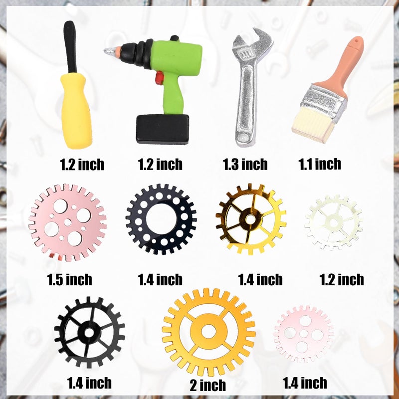 LAST HOE DOWN Tools Cake Topper Wrench Hammer Drill Plier Handsaw Tape Measure Screwdrivers Themed Happy Birthday Party Cake Decor - Image 3