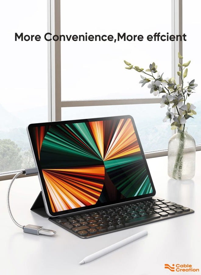 CableCreation USB C Male to USB A Femle Adapter 0.15m,CableCreation USB3.1 USB A Female to USB C Adapter OTG 5Gbps Data for MacBook Pro Air XPS 13 15 S21 S20 S10 etc - Image 4