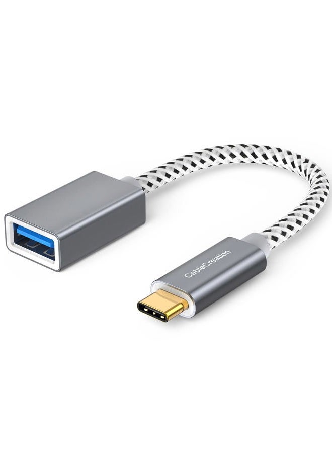CableCreation USB C Male to USB A Femle Adapter 0.15m,CableCreation USB3.1 USB A Female to USB C Adapter OTG 5Gbps Data for MacBook Pro Air XPS 13 15 S21 S20 S10 etc - Image 1