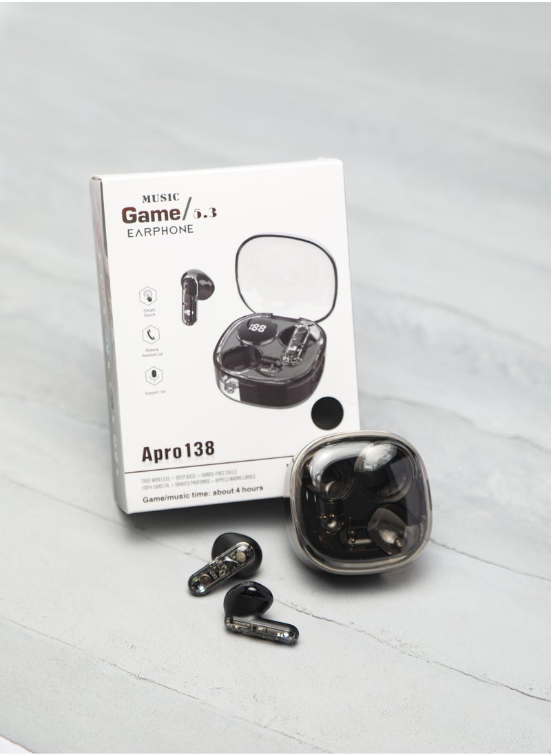 Generic - Bluetooth Headset Wireless Noise Cancelling Semi-In-Ear Sports Running Black for iPhone, Android - Image 1
