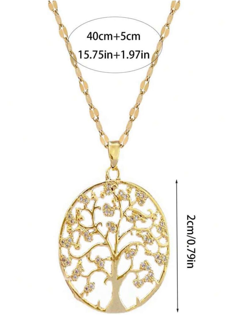 sixtyfour Elegant 18k Gold Plated Necklace For Women  - Image 2