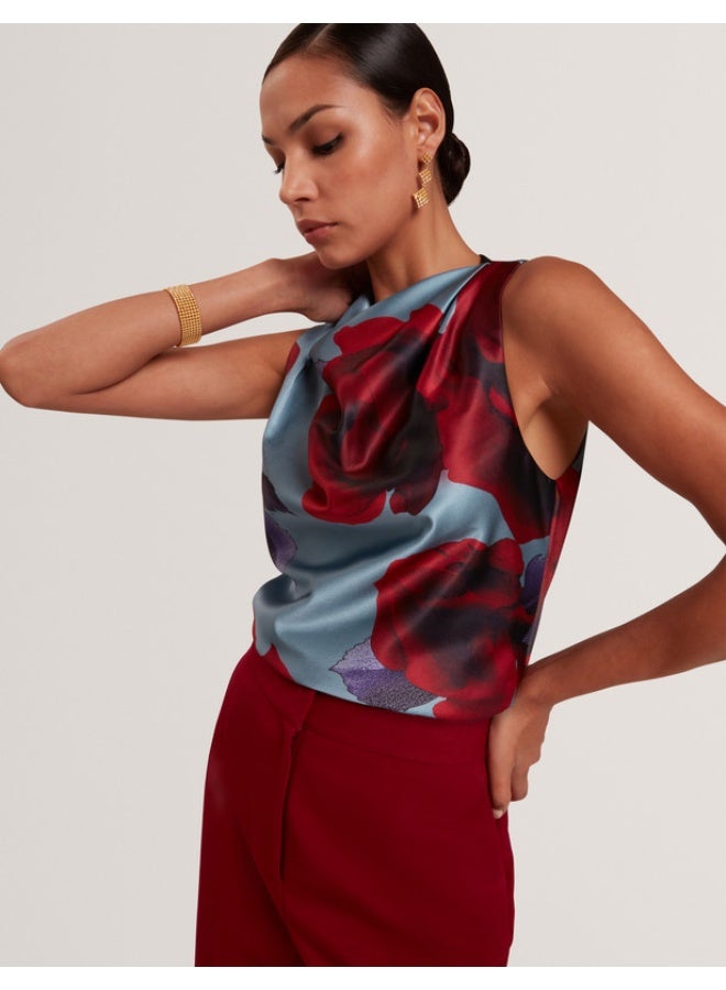 Ted Baker بلوزة بدون أكمام بتصميم رقبة متدلية - Image 1