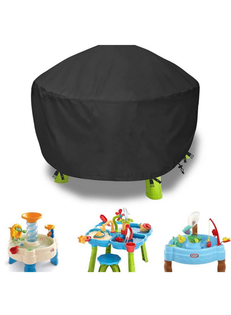 Generic 420D Kids Water Table Cover Sand Water Table Cover Waterpark Play Table Cover Outdoor Toys Protective Durable Weatherproof Cover Waterproof Play Table Cover for Children 34X34X18Inch - Image 1