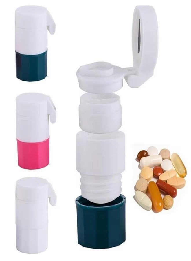Right Products 4 Layer Pill Box Cutter Medicine Crusher Grinder Splitter Tablet Cutter Divider Storage Case (Multi-color. - Image 1