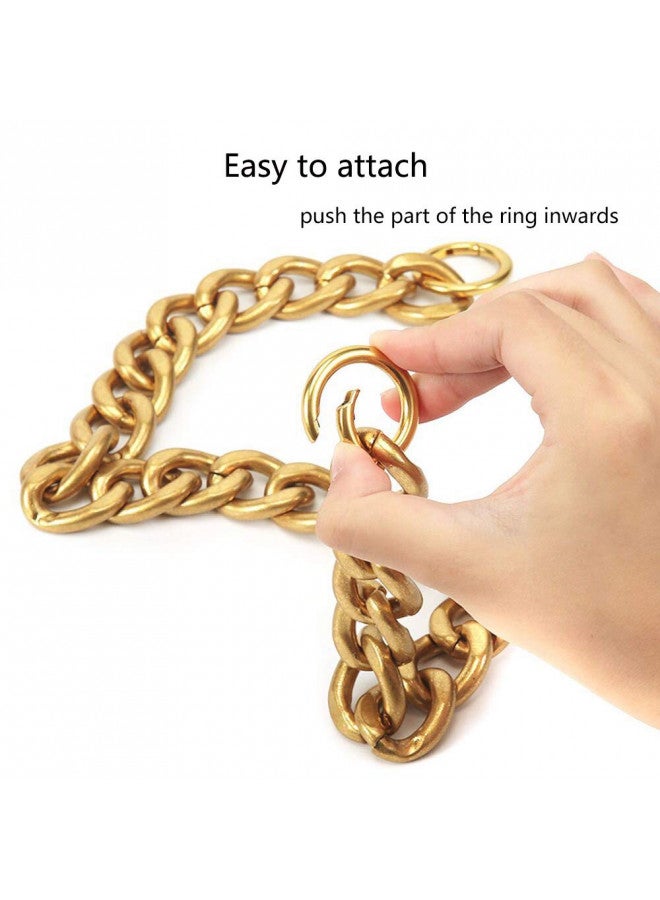 Xiazw DIY Heavy Chunky Aluminum Metal Purse Handle Bag Chains Charms Straps Replacement Handbag Accessories Decoration (Gold) - Image 5