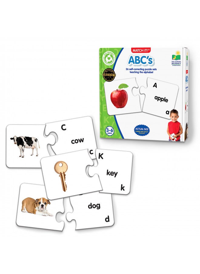 The Learning Journey: Match It! - ABCs - ABC Puzzle, Alphabet Puzzles for 2 Year Olds, Alphabet Puzzles For Kids Ages 3-5, Pre Kindergarten Learning Materials, Award Winning Educational Toys - Image 1