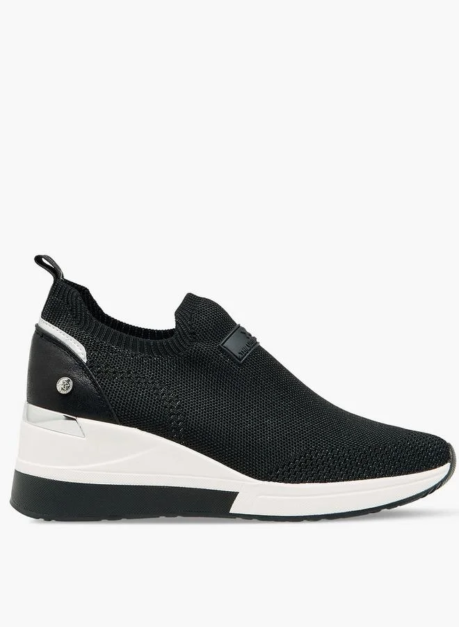 Xti Women Textured Slip-On Ankle Sneakers