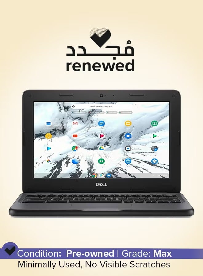 Renewed Chromebook 3100 – 11.6" Display, Celeron N4000, 4GB RAM, 32GB eMMC, Intel HD Graphics, Chrome OS, English – Black english Black - Image 1
