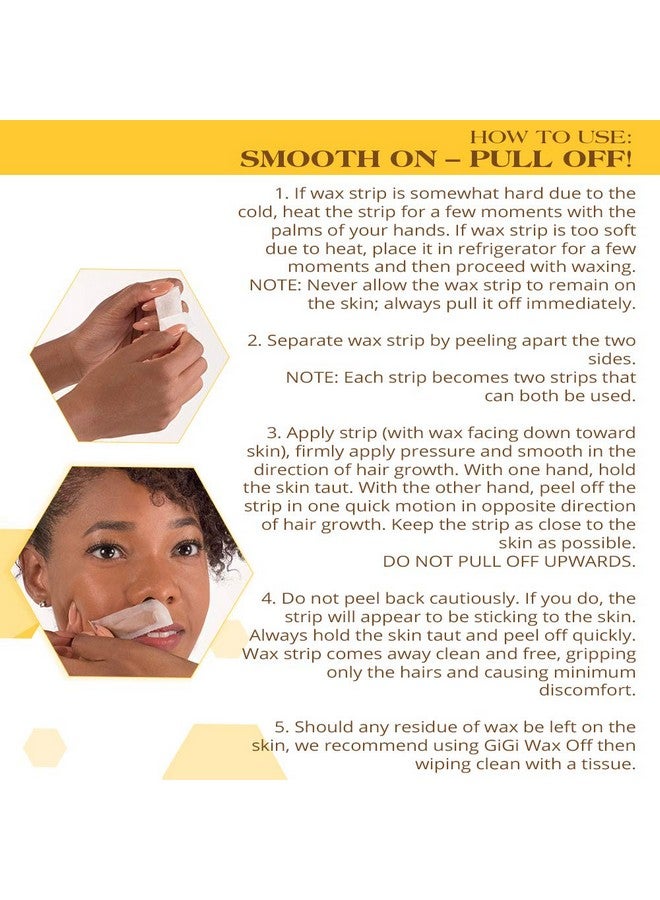 GiGi Simply Gigi Readytouse Hair Removal Strips For Face And Body 12 Face And 6 Body Strips - Image 4