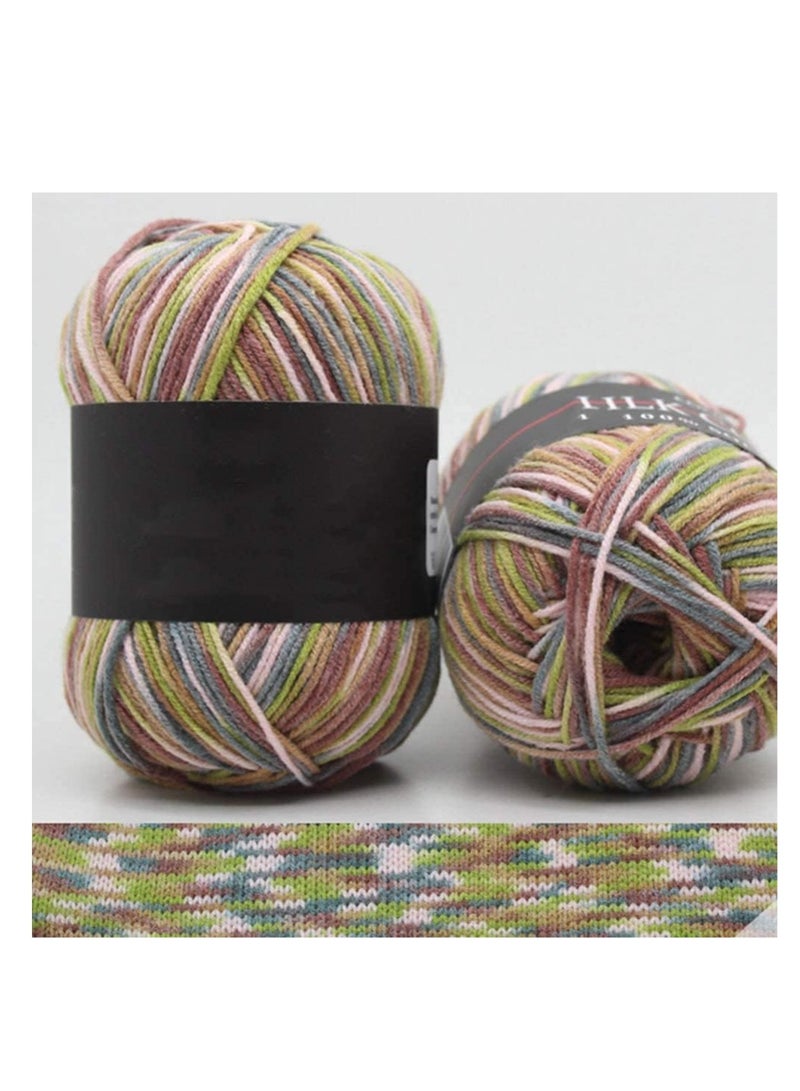 5 Rolls Crochet Yarn, Gradient Rainbow Milk cotton yarn, Soft Knitting Yarn, Hand Weaving Yarn, Crochet Thread, DIY (Multicolor) - Image 5