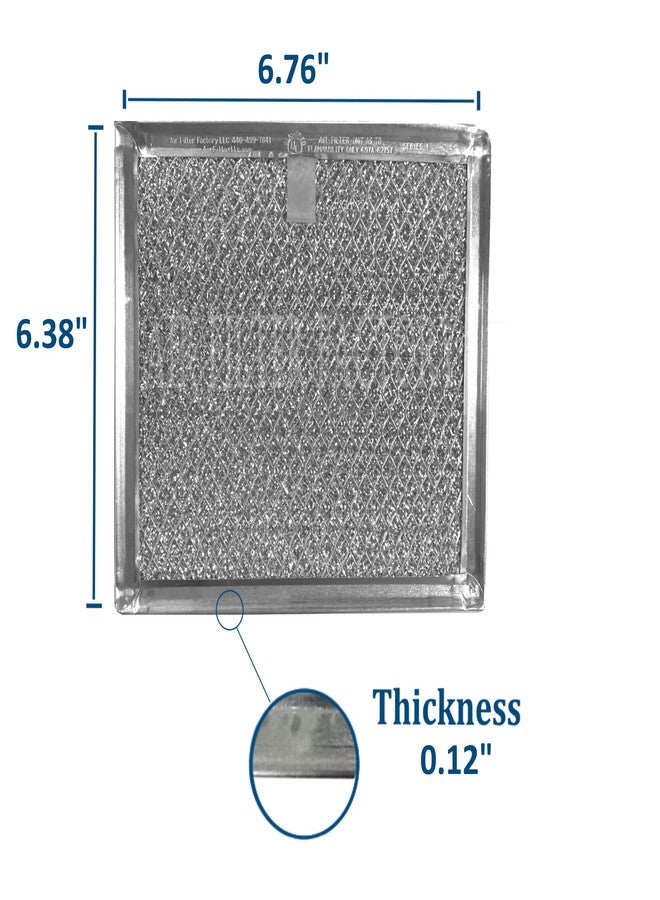 Air Filter Factory Grease Filter WB02X11534 Replacement For GE Microwave Oven Aluminum Grease Mesh Filter 6.81" X 6.34" Over The Range Kitchen Oven Vent 2-Pack - Image 2