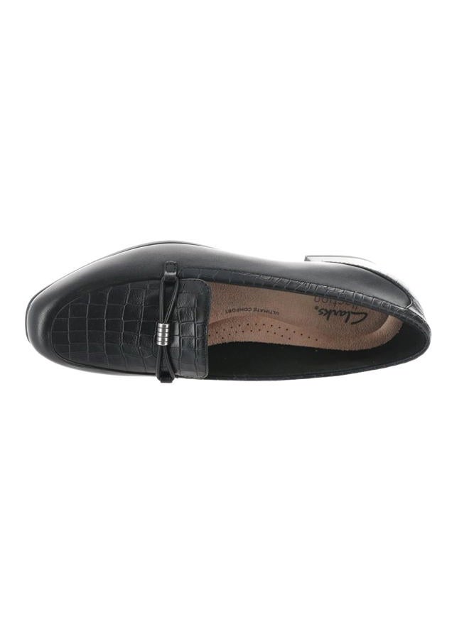 clarks Women's Juliet Shine Loafer, Black Croc Print Leather, 7.5 - Image 3