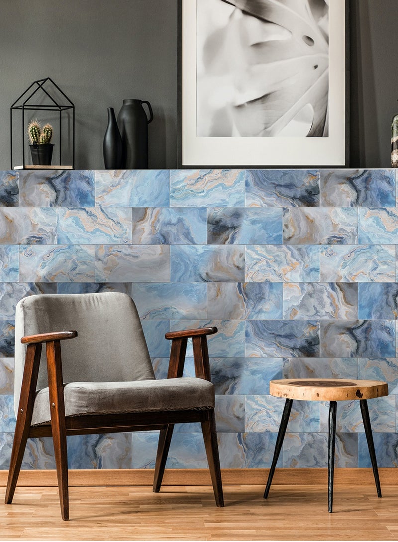 CityRiya-Long Decorative 3D Wall Panels Wall Panels 16PCS 20.32*10.16cm 3D Wall Sticker Self-Adhesive Wall Panels Waterproof PE Foam Wallpaper Brick Wallpaper for Kichen Wall Decor - Image 2