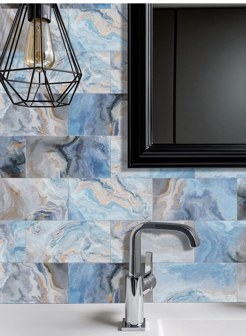 CityRiya-Long Decorative 3D Wall Panels Wall Panels 16PCS 20.32*10.16cm 3D Wall Sticker Self-Adhesive Wall Panels Waterproof PE Foam Wallpaper Brick Wallpaper for Kichen Wall Decor - Image 4