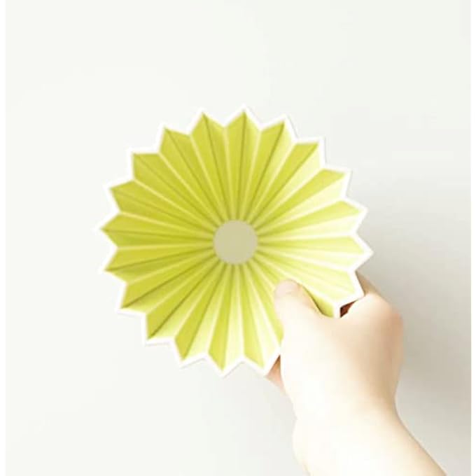 Origami Ceramic Dripper M With Plastic Holder Pour Over Coffee Maker Compatible With Vcf02  Wave 185 Filters Durable Perfect For Home  Office Brewing Color  Green - Image 3