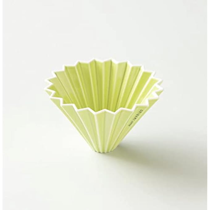 Origami Ceramic Dripper M With Plastic Holder Pour Over Coffee Maker Compatible With Vcf02  Wave 185 Filters Durable Perfect For Home  Office Brewing Color  Green - Image 4