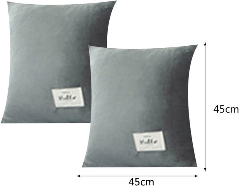 2PCS Pillowcase Sofa Cushion Pillow Cover NO Pillow 45 x 45cm Washable Furniture Protector Thick Plush Soft and Durable Pillowcase Suitable for Sofa（Drak Gray） - Image 2