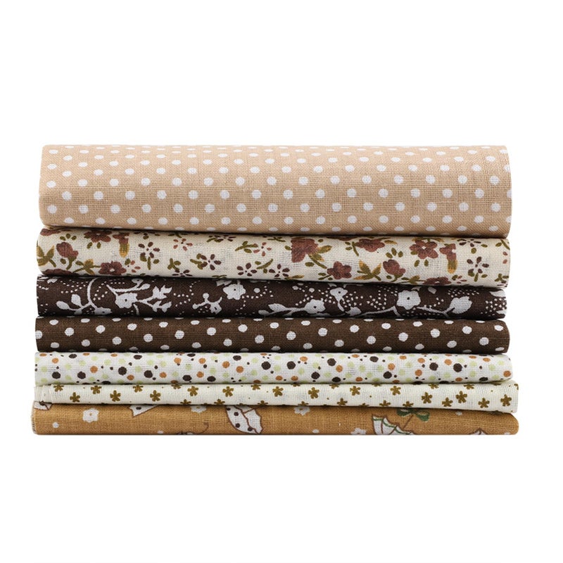 Coffee Muslin Cotton Fabric Quilting Supplies 500mm x 500mm 19 7in x 19 7in - Image 2