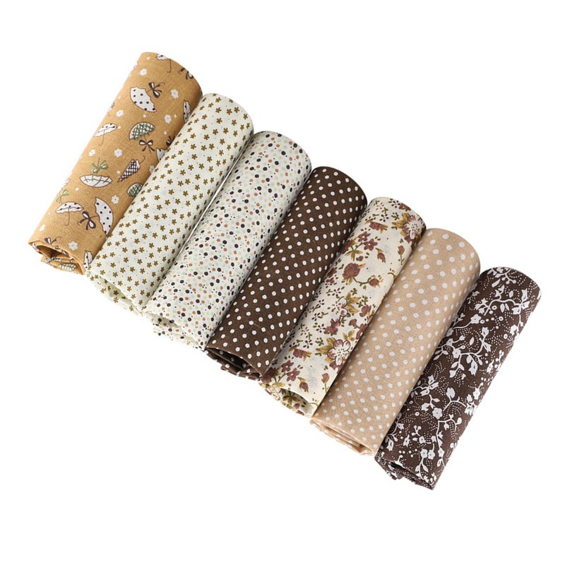 Coffee Muslin Cotton Fabric Quilting Supplies 500mm x 500mm 19 7in x 19 7in - Image 4