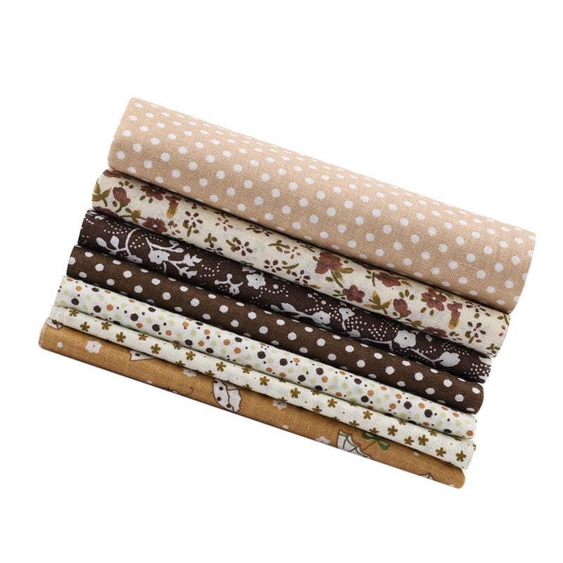 Coffee Muslin Cotton Fabric Quilting Supplies 500mm x 500mm 19 7in x 19 7in - Image 3