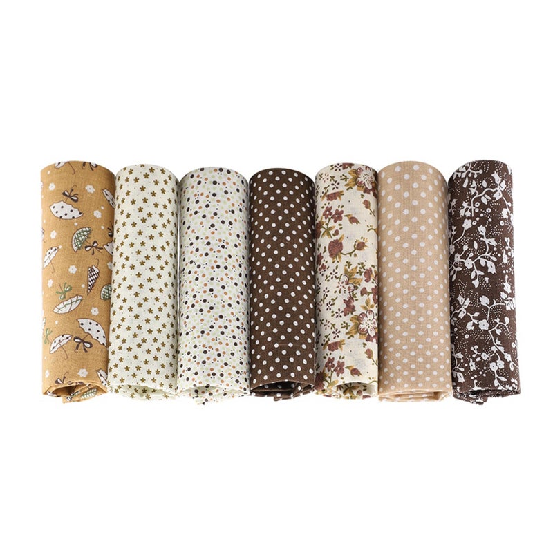 Coffee Muslin Cotton Fabric Quilting Supplies 500mm x 500mm 19 7in x 19 7in - Image 5