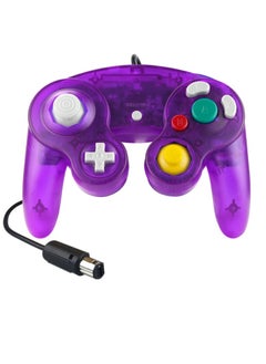 AS SEEN ON TV Wired Game Controller, Strong And Durable PC Precision Wired Gamepad, Easy To Operate Hassle Free Gaming Controller, Ergonomic Design Stable Joypad Controller For GameCube NGC, (Clear Purple)  - Image 1