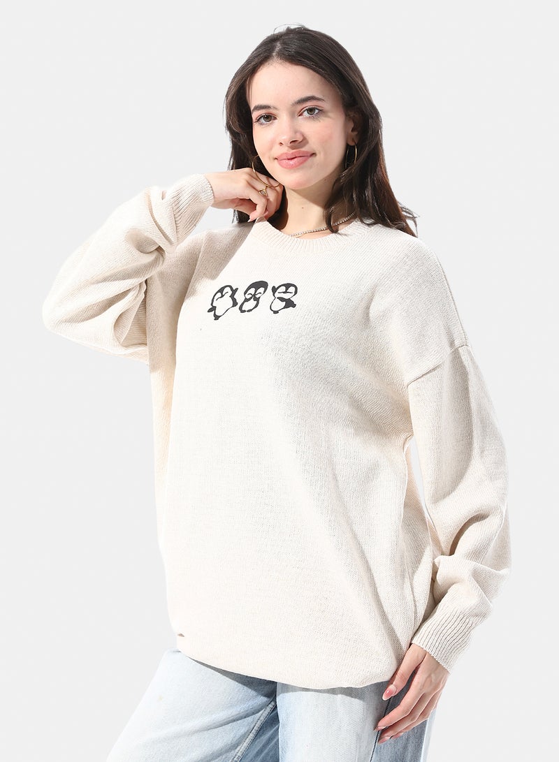 Andora Round Neck Slip On Knit Pullover - Image 2