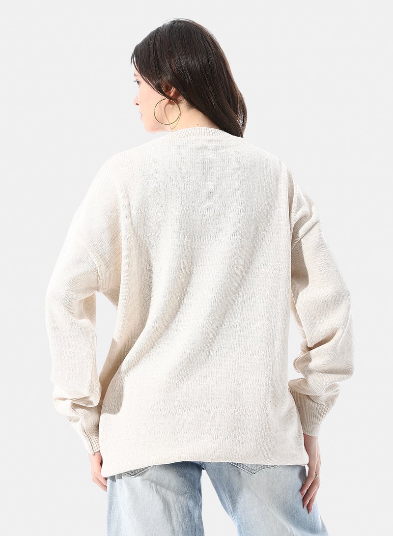 Andora Round Neck Slip On Knit Pullover - Image 3