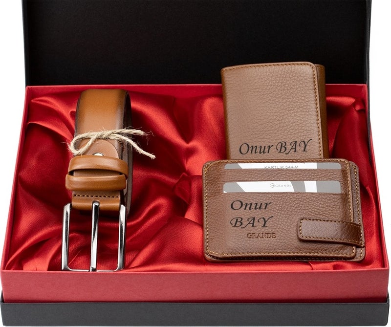 Grande 1414 Leather Men's Wallet & Card Holder and Belt Set  - Image 1