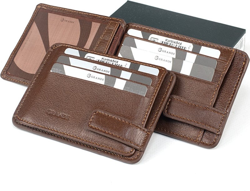 Grande 1414 Leather Men's Wallet & Card Holder and Belt Set  - Image 4