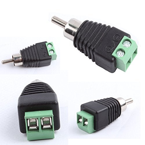 exgoofit Phono RCA Screws Male Female Plug to AV Screw Terminal Audio/Video Connector Adapter (10 Male +10 Female Connector) - Image 5