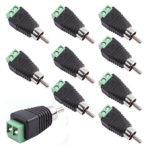 exgoofit Phono RCA Screws Male Female Plug to AV Screw Terminal Audio/Video Connector Adapter (10 Male +10 Female Connector) - Image 3