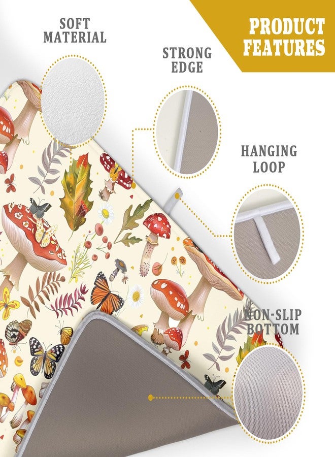 Giwawa Magic Mushroom Dish Drying Mats Botanical Decorative Absorbent Drying Pad Microfiber Kitchen Sink Rack Mats 18 X 24 Inch - Image 4