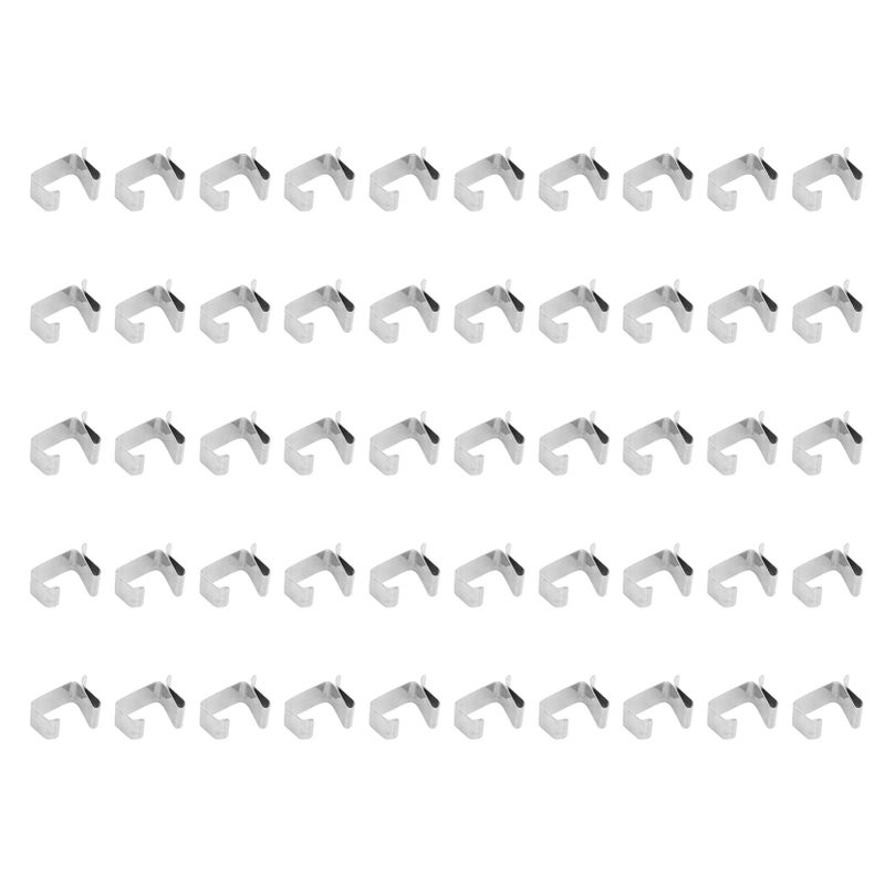 50Pcs Metal Christmas Lights Gutter Hooks Stainless Steel Christmas Lights Gutter Hangers L 24x15mm - Image 1