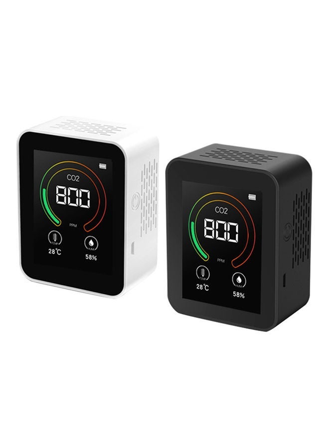 NIBEMINENT Intelligent Big Screen CO2 Temperature Detector Tool Black 9.20x4.20x7.20cm - Image 2