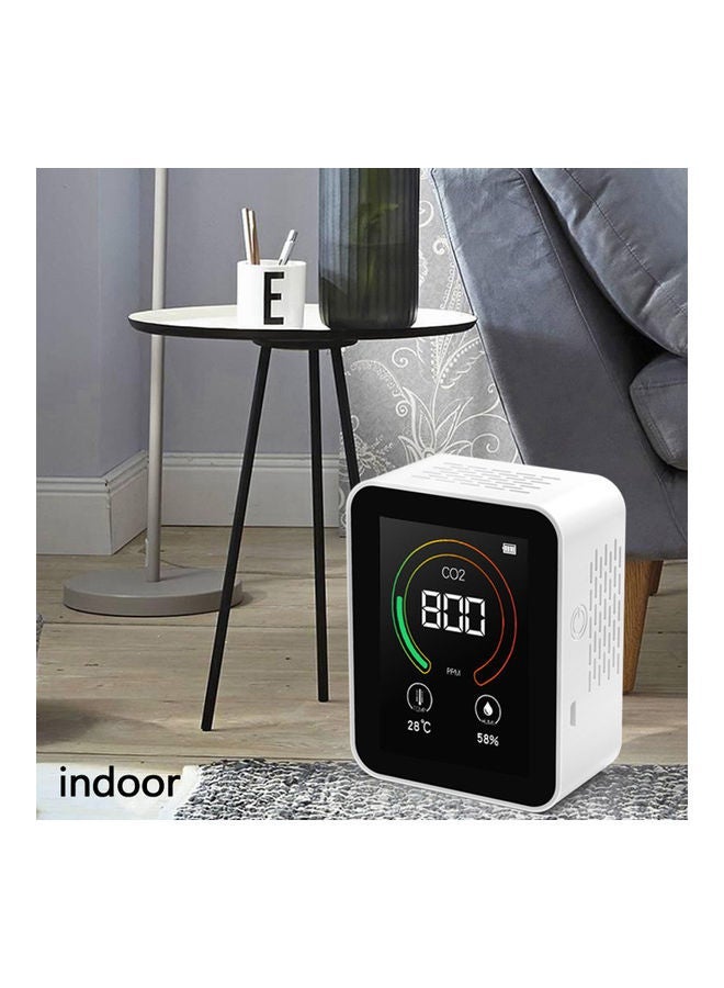 NIBEMINENT Intelligent Big Screen CO2 Temperature Detector Tool Black 9.20x4.20x7.20cm - Image 5