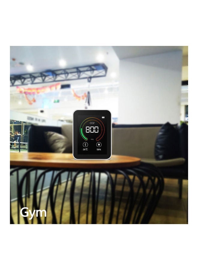 NIBEMINENT Intelligent Big Screen CO2 Temperature Detector Tool Black 9.20x4.20x7.20cm - Image 3
