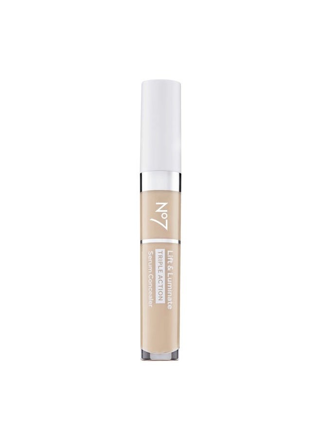 No7 Lift & Luminate Triple Action Serum Concealer - Fair - Anti Aging Liquid Concealer Makeup for Blemishes & Dark Circles - Medium to Full Coverage Concealer for Face (8ml)  - Image 1