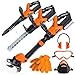 Vanplay 3in1 Kids Yard Tools Kids Weed Wacker Toy Kids Leaf Blower Chainsaw Kids Garden Tools with Safety Equipment Realistic Lights Sounds Pretend Play Outdoor Indoor Toys - Image 2
