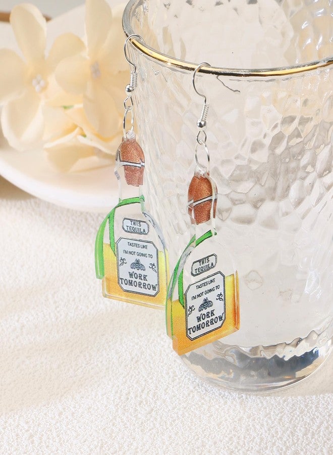 DAYANEY Margarita Earrings For Women As Cinco De Mayo Gift, Tequila Acrylic Earrings As Fiesta Party Accessories Martini Earring As Mexican Gifts For Girls Cocktail Earring As Mexico Holiday Jewelry - Image 2