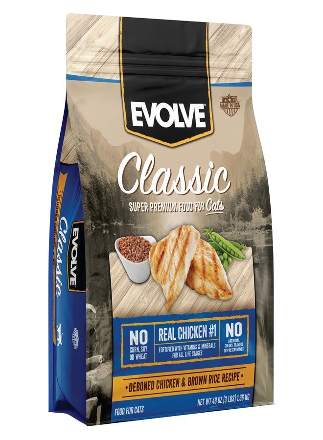 Evolve Classic Deboned Chicken and Brown Rice Recipe Cat Food, 3lb. - Image 1