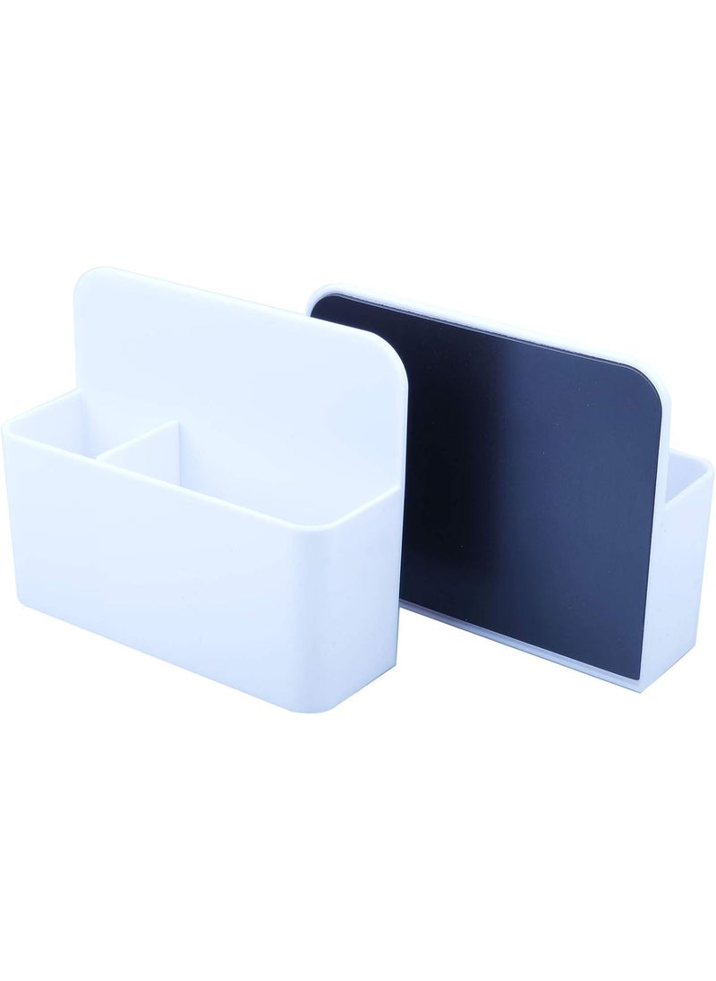 BoHong 2 Pcs Magnetic Dry Erase Marker Holder Magnetic Pen Holder for Whiteboard Magnet Pencil Storage Organizer for Office Refrigerator Locker Classroom Organization Metal Cabinets  - Image 2