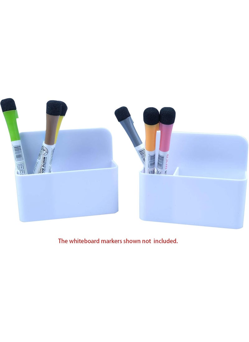 BoHong 2 Pcs Magnetic Dry Erase Marker Holder Magnetic Pen Holder for Whiteboard Magnet Pencil Storage Organizer for Office Refrigerator Locker Classroom Organization Metal Cabinets  - Image 5