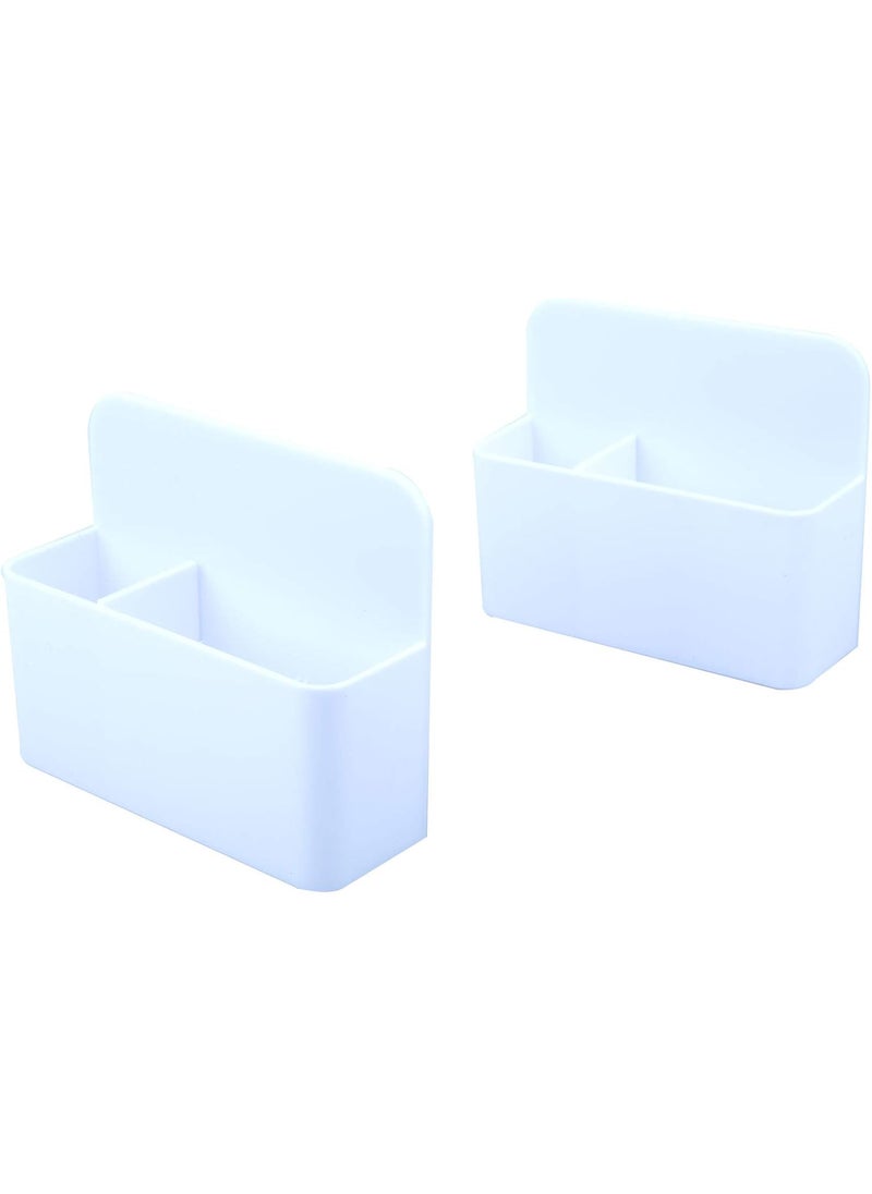 BoHong 2 Pcs Magnetic Dry Erase Marker Holder Magnetic Pen Holder for Whiteboard Magnet Pencil Storage Organizer for Office Refrigerator Locker Classroom Organization Metal Cabinets  - Image 1