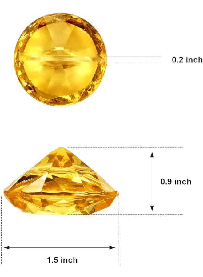 RIKA 15 Pack Diamond Place Card Holders Crystal Diamond Party Decorations Favor Acrylic Table Number Holder for Weddings Home Table(Gold) - Image 2