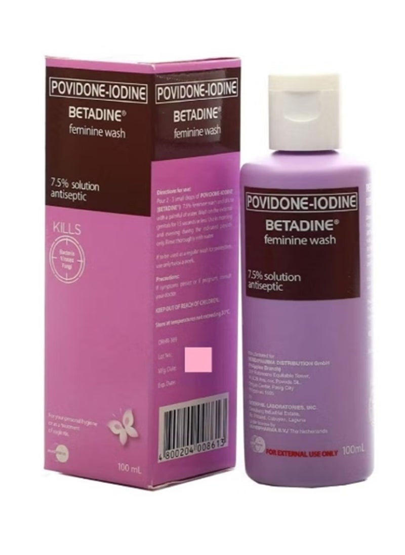 BETADINE Betadine Povidone-Iodine Antiseptic Feminine Wash - 100ml 