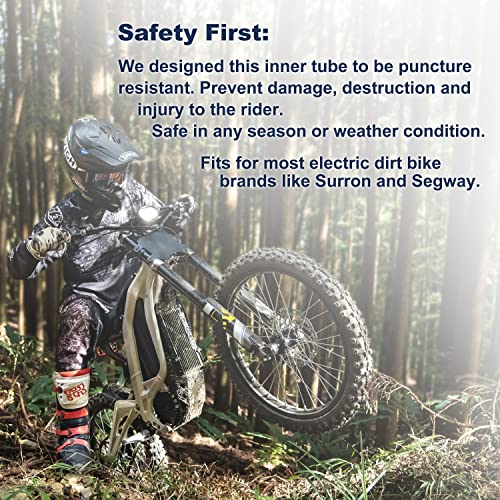 PIVOTRAX 70/100-19 (2.75/3.00-19, 80/100-19) 19" Heavy Duty E-Bike Electric Dirt Bike Inner Tube - 2 mm Reinforced Thickness-TR4- Fits Most 3.00-19 MX Tires, Surron LightBee X, UltraBee, Talaria - Image 4