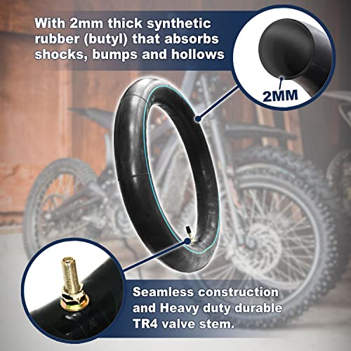 PIVOTRAX 70/100-19 (2.75/3.00-19, 80/100-19) 19" Heavy Duty E-Bike Electric Dirt Bike Inner Tube - 2 mm Reinforced Thickness-TR4- Fits Most 3.00-19 MX Tires, Surron LightBee X, UltraBee, Talaria - Image 5