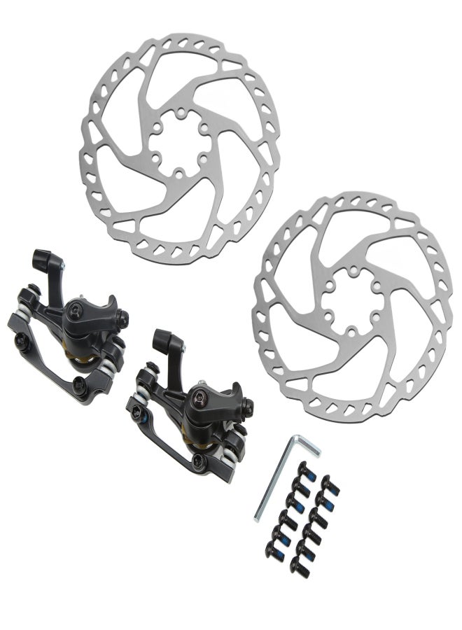 وايك طقم فرامل قرصية للدراجات الهوائية من WAKE، مصنوع من سبائك الألومنيوم، طقم فرامل قرصية أمامية وخلفية، قرص دوار 160 مم - Image 2